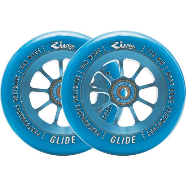 River Glide Pro Scooter Wheels 2-Pack - Sapphire Buy the best scooter parts - Sportmania